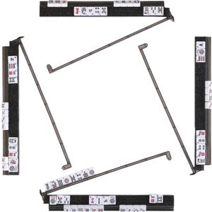Mahjong Racks with Pushers, Anti-Slip Design Clear All-in-One Mahjong Racks and Pushers - Modern American Mahjong Tile Racks Set of 4 (Bling Grey)