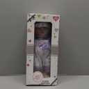 12" Baby Doll with Flower Pattern Backpack Carrier,12 Inch Realistic Baby Dolls with Clothes and Accessories Hanky Pacifier Bottle Diaper Toy Pretend Play Collection for 3+ Child Girls Gifts