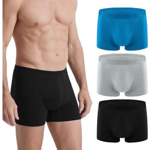 Incontinence Underwear for Men, 150ML Absorbent, Leak Proof Underwear for Men Comfortable Cotton Fabric, Comfortable and Breathable, Mens Incontinence Underwear Washable and Reusable (3PCS/Small)