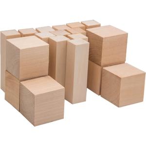 BeaverCraft Basswood Carving Blocks BW18 pcs Whittling Wood for Crafts - Soft Carving Wood - Basswood Kit 2 Different Sizes - Unfinished Wooden Blocks for Carvers