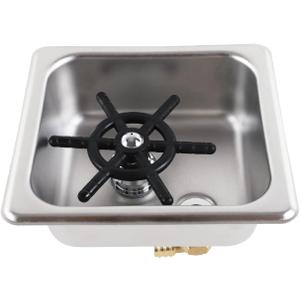 Pitcher Rinser Glass Rinser Espresso Rinser Drain and Drip Tray Solid Brass and 304 Stainless Steel Bar Glass Rinser for Kitchen Sink, Home Kitchen Hotel Cafe Restaurant