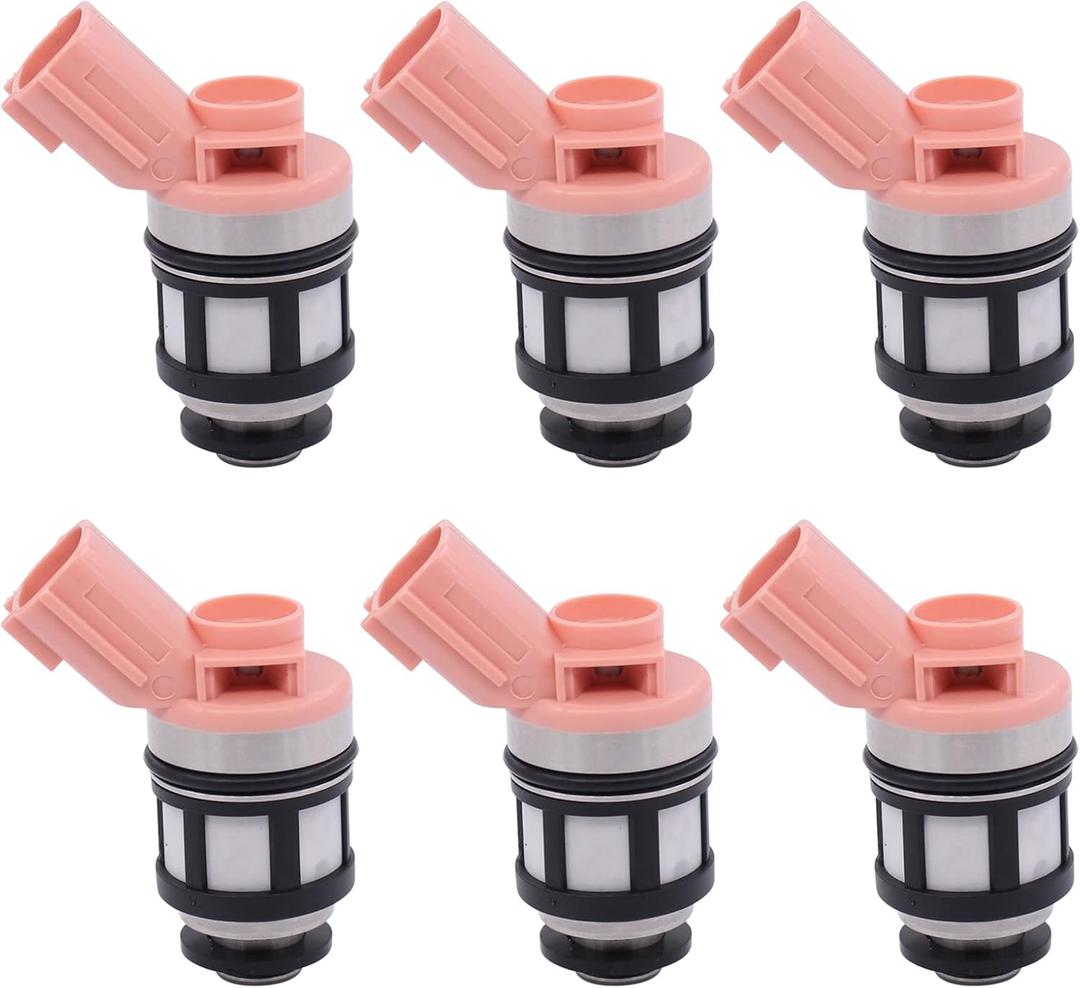 NewYall Pack of 6 Fuel Injector 3.0L 3.3L for Nissan Frontier 1998-2004, Pathfinder 1996-2003, Quest 1995-2003, Xterra 2000-2004, Infiniti QX4 1997-2001, Mercury Villager 1996-2001