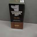 Vasilek Wooden Utensil Set XXL  13 Piece Acacia Wood Cooking Tools with Square Holder for Nonstick Cookware with Holder & Spoon Rest  Wooden Spoons for Cooking, Spatula, Spurtle