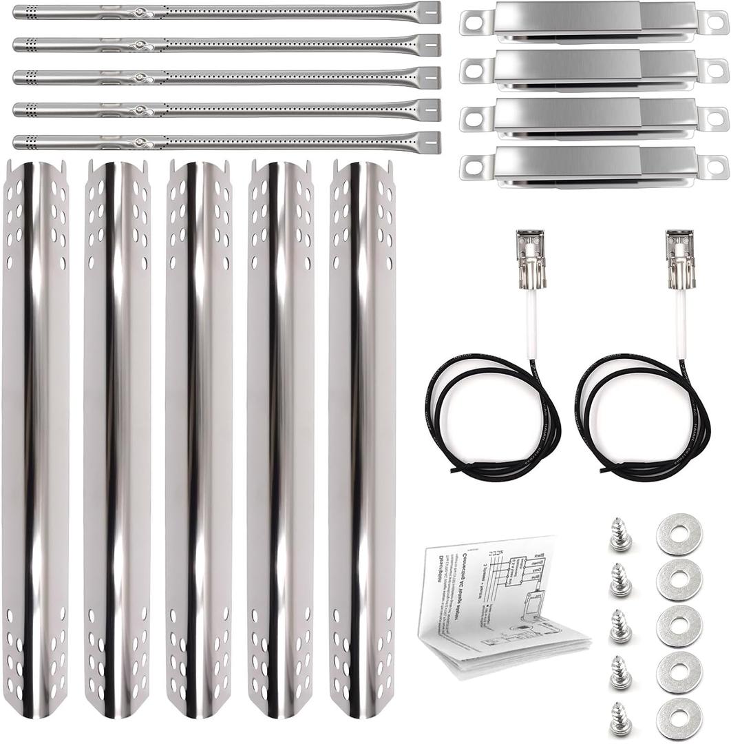 Replacement Parts for Charbroil Performance 5 Burner 463347519 463347518, 463275717, 463275517, 463347518, 463243518 Grills, G470-0004-W1A Heat Tent ,G470-5200-W1 Burner Crossover Tube 2 Igniter