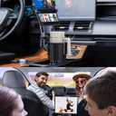 Peastrex Cup Holder Tablet Mount, Ipad Cup Holder Car Mount with Adjustable Arm for Tablet iPhone 3-11in iPad Pro Air Mini, Fire, iPhone 15, Galaxy S24 Z Fold 5