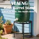 Rain Barrel Stand, Heavy Duty Rain Water Collection Base, Rain Barrel Stand for 45/50/55 Gallon Plastic Outdoor Rain Barrel, Loading 1200lbs for Out Garden, Irrigation, Carbon Steel, Black