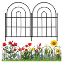 18 Pack Decorative Garden Fence Animal Barrier: 17 in(H) x 18 ft(L) Border Flower Rabbit Garden Fencing Small Arched Rustproof Metal No Dig Fence Landscape Decor for Yard