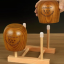 SALUNA Wooden Whiskey Glass Set  Charred Wooden Bourbon Drinking Glass, Whisky Glasses Bourbon Gifts for Men, Dad or Brother on Birthday Christmas Anniversary Retirement 10 OZ