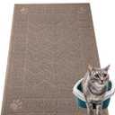 Motsamla Cat Litter Mat, Litter Trapping Mat Soft on Kitty Paws, 35" x 24" Kitten Litter Box Mat for Cleaner Floors, Waterproof, Easy Clean, Durable Large Size Cat Litter Pad for Kitten.