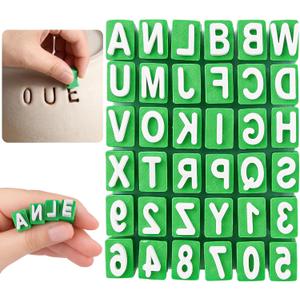 Alphabet Letter Stamps for Clay Pottery - Uppercase Alphabet & Numbers Polymer Clay Stamps Tool - Capital Letters and Number Small Press Fondant Embosser DIY Cookie Stamps