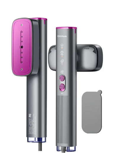 OGHom Steamer for Clothes, 110-240V Travel Steamer & Iron 2 in 1, 1000W Powerful Steam, Portable Handheld Garment Wrinkle Remover, 30s Fast Heat-Up with Dry & 2-Steam Control, for Global & Europe