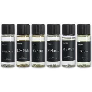 Hotel Collection Fragrance Oil Set 20 mL / 0.68 fl oz Luxury Aromatherapy Essential Oils for Diffuser & Home Scenting, Inspired by Iconic 5-Star Hotels 6 Premium Scents Gift Set
