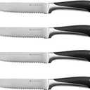 Bellemain Premium Steak Knives Set of 4, Kitchen Knife Sets with Steel Blades for Precise Cutting, Lightweight Steak Knife Set Stainless Steel & Durable, Serrated Steak Knives Dishwasher Safe