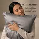 Beckham Hotel Collection Pillowcases Queen Size Set of 2, Cool Touch Cotton Sateen Fabric, 500TC, Silky Smooth & Soft, Open End, Dark Gray