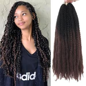 XSASLYET Marley Twist Braiding Hair 18 Inch 8 Packs, Natural Kinky Texture, Easy to Separate, Tangle Resistant, Low Shedding, Soft Lightweight Marley Hair for Twist and Protective Styles (OT33)
