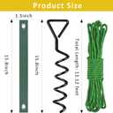FCENDS Tree Stake Kit, Heavy Duty Spiral Tree Stakes and Supports for Straightening Leaning or Young Trees, Protects from Harsh Weather 6 Pcs
