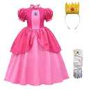 Rxiduoy Women's Halloween Party Dress Super Brothers Princess Peach Costume Size 110