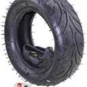 Trkimal 110/50-6.5 Rear Tire Inner Tube with TR87 Angled Valve Stem for 38cc 47cc 49cc Mini Pocket Bike Fits for MTA1 MTA2 GP-RSR Cag Lucky 7 Bicycle Motor Mini E-Scooters Dirt Bike (Rear 110/50-6.5)