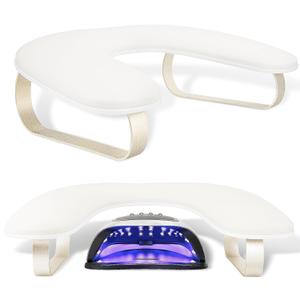 Arm Rest for Nails Tech Upgraded 10 Inclined, U-Shaped Manicure Nail Arm Rest Stand, Nail Armrest for Nail Tech Hand Rests with Aluminum Alloy Holder Non-Slip