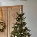 Toddmomy 1pcs Vintage Christmas Tree Topper, Plastic Spherical Xmas Tree Topper Mid Century Christmas Ornaments for Indoor Office New Year Holiday Tree Decoration, Silver