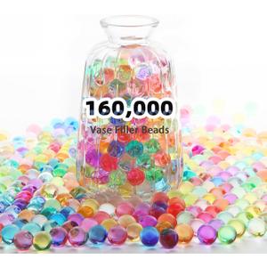 WITCOLOR 160,000 Floral Beads for Centerpieces Rainbow Vase Filler Beads for Soilless Planting Fragrance Diffusion Floating Candle Holding Non Toxic Beads for Wedding Centerpiece Floral Decorations