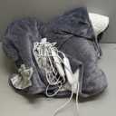 Heated Electric Blanket Queen Size - 84" x 90" Heating Blanket with Dual Control, 10 Heating Levels & 8 Hours Auto Off, Soft Warm Flannel Blanket, Christmas Birthday Gifts for Senior Grandma (Ash Gray)