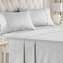 Split King 4 Piece Sheet Set - Comfy Breathable & Cooling - Soft Hotel Luxury Bedding Set with 8-16 Inch Deep Pockets - 2 Fitted Sheet & 2 Pillowcases - Wrinkle Free & Easy Care