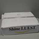 Shine LUEST Modern Ceiling Light, 39.4'' Dimmable LED White Flush Mount Ceiling Lights with Remote Acrylic Round Ceiling Lamp Fixture for Low Ceiling Bedroom Living Room Dining Room, 100W