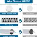 AIZESI Spring Tension Curtain Rods Short Tension Rod (White,17" to 28"-2Pcs)