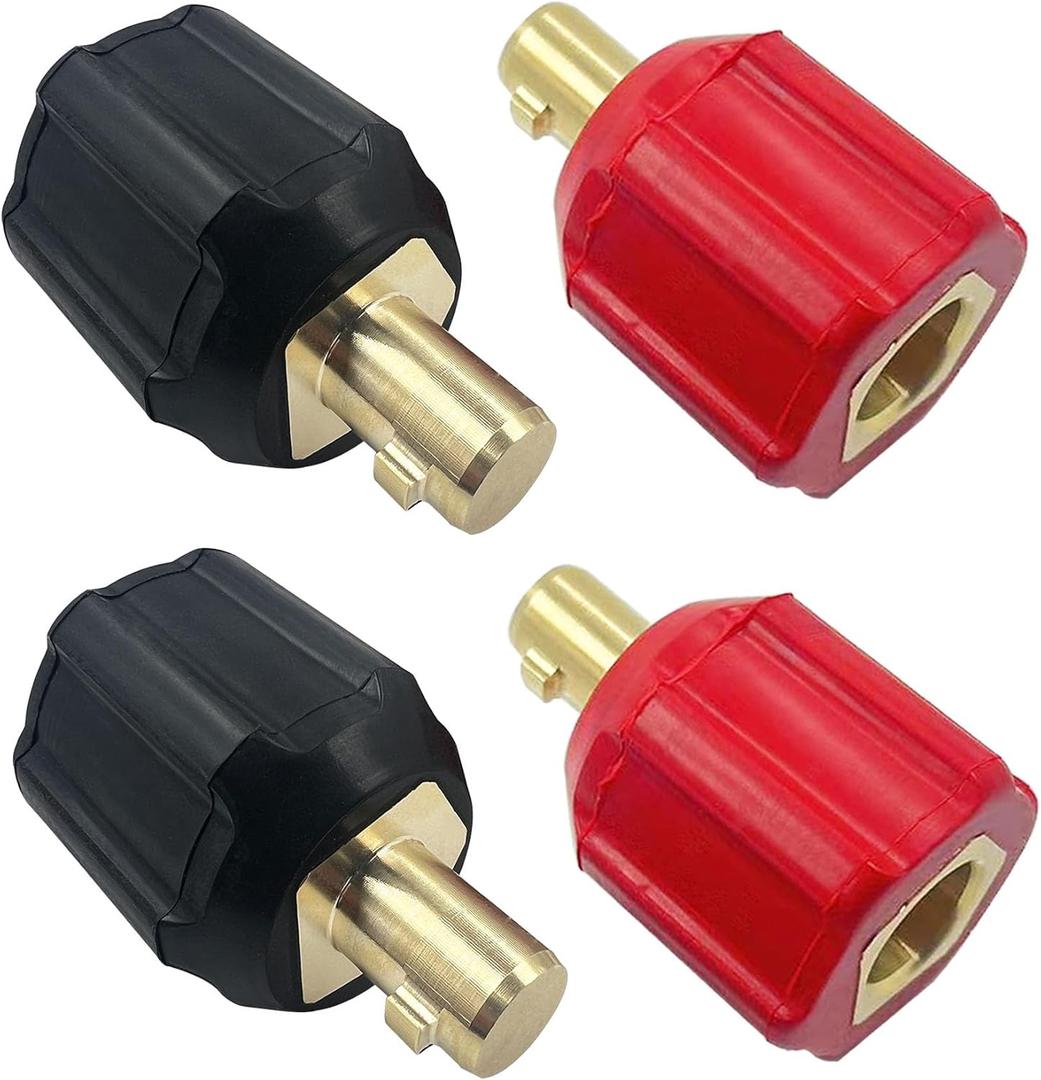 2Pack 05335 Welding Leads Adapter Set, Dinse-Type Machine Plug Connector, Welder Connectors Lenco or Tweco Style LC40 Male to Dinse Style Female,Welder Cable Terminal Adapter Replaces Miller