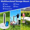 2 Sets Cornhole Scoreboard with Drink Holders, Adjustable Foldable Tripod Stand with Magnetic Markers for Backyard, Outdoor Games