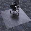 FuturHydro Office Chair Mat for Carpet, 48" x 48" Clear Office Home Floor Protector Mat, Easy Glide Computer Desk Chair Floor Mats for Hard Wood Tile Floors (Square)