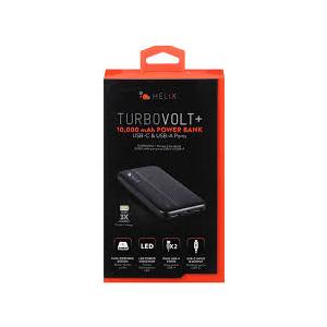 HELIX TurboVolt+ 10,000 mAh Power Bank USB-C & USB-A Ports