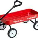 VEVOR 39 inch Pull Along Kids Wagon, Red Rolling Utility Cart Wagons for Kids, Cargo Wagon for Garden, Beach, Camping for Child Present