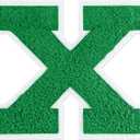 2 x 6-1/2" Varsity Letter Patches Green Iron On Letters | Letterman Jacket Patches Chenille Large Iron On Letters For Clothing Jacket/Hoodie/Varsity X