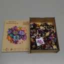 Delobil Puzzles for Adults with Puzzle Saver - Succulent Wooden Puzzle Unique Adult Jigsaw Puzzles Brain Teaser Family Game Gift 200 Pieces 12.6" X 7.8"