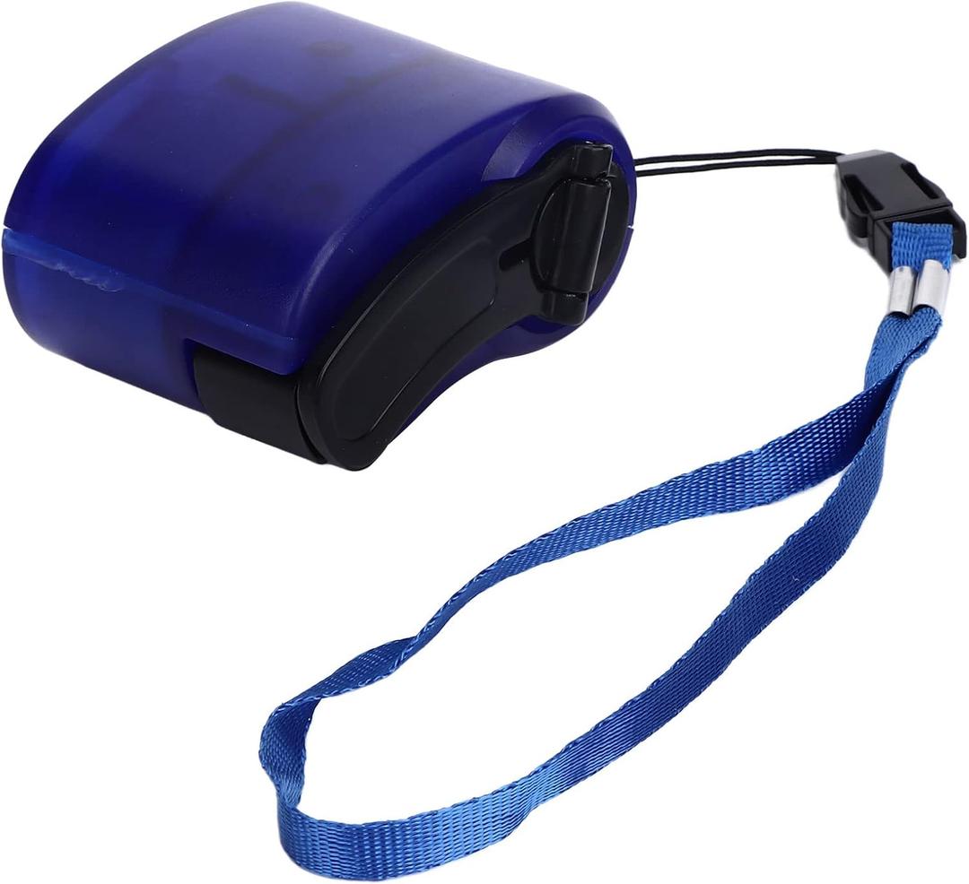 RTLR Hand Crank Charger, Emergency Supplies, Hand Crank USB Phone Charger, Compact DC 5.5V 600mA Hand Crank Backup Charger Hand Crank Generator (Blue)