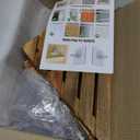 ENKEZI Acacia 2,3 Tiers Corner Shower Shelf, Triangular Corner Shelf Wooden Bathroom Shelf for Tiled Wall, Shower Corner Shelf, No Drilling Requied (3)