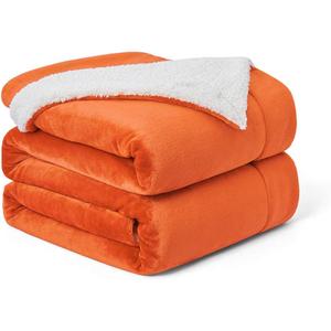 Walensee Sherpa Blanket (Throw Size 60x80 Orange) Super Soft Fleece Plush Blankets for Bed, Couch, Sofa, Fuzzy Warm Cozy Microfiber Flannel Lightweight Throw Blanket for Adults, Man, Woman (60"x80")