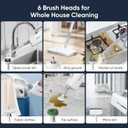 Seyola Steam Mop for Floor Cleaning, Steam Cleaner for Home with Handheld 6-in-1 Multi-function Attachments for Hardwood Floors, Clothes, Windows, Tiles, Grout, Furniture Cleaning (off-white)
