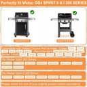 GS4 Spirit 2 Parts for Weber Spirit Grill Parts Spirit II/I 300 SER Replacement Accessories for Weber 67046 7636 69797 68843 3400302 Flavor Bar,67025 69787 Burner,7638 Grate&Crossover Tube 69899 67278