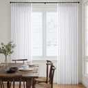 Memory Trained Pinch Pleated Curtains 80 Inches Long, Viral Linen Pinch Pleat Sheer Curtains with Ring Hooks&Clips for Track System Living Room, White Light Filtering Privacy Curtain 2 Panel Set