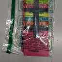 ili New York Long Double Sided Slim Wallet, RFID Blocking Card Holder with ID Window and Side Zip Pocket for Men and Women, Black Brights