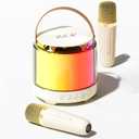 Kids Mini Karaoke Machine: Portable Bluetooth Speaker with 2 Wireless Mics for Kids & Adults - Perfect Birthday Party Home Entertainment, Ideal Gifts for Girls & Boys 4-12 (K3)