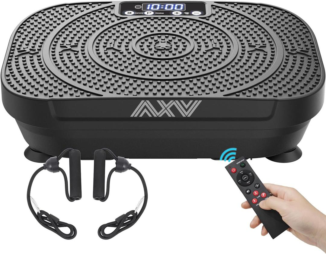 AXV Vibration Plate Platform Exercise Machine Fitness Vibrating Shaking Full Body Shaker Workout Vibrate Stand Shake Board Sport Gym for Weight Loss Lymphatic Drainage for Women Men