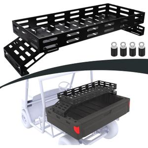 TOPOWN UTV Overbed Cargo Rack with Fully Adjustable Mounting Brackets Accommodate Bed Rail Widths from 39.7”-56.3”(Inside Width), Heavy Duty Cargo Rack for UTV Bed, Strong Load Capacity
