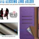 Wallet Case for Samsung Galaxy S23 with RFID-Blocking Credit Card Holder, PU Leather Folio Flip Cover Women Men Protective Phone Case Compatible with Samsung S23, Purple
