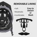 Bike Helmet for Adults, Lightweight Mountain Bicycle Helmet with USB Rechargeable LED Rear Light, Removable Sun Visor for Women, Men, Suitable for Cycling and Commuting