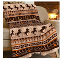 Western Horse Blanket Farm Brown Cowboy Throw Blankets for Sofa Bed Stuff Decor Gifts Lightweight Soft Warm Cozy Plush Flannel Bedding for Lover Man Woman Adults 40"x50"