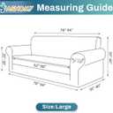 Asnomy Couch Covers for 3 Cushion Couch Sofa Pet Friendly, 3 Seater Sofa Cover Washable Slipcovers Protector Furniture Covers for Dogs Spandex Jacquard Fabric Small ChecksLargeBlack